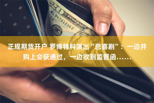 正规期货开户 罗博特科演出“悲喜剧”：一边并购上会获通过，一边收到监管函……